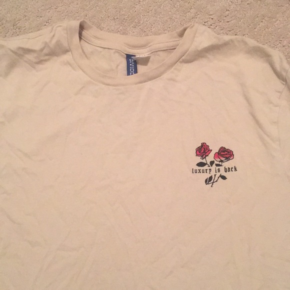 Tan/Cream T-Shirt (w/ print) - Picture 2 of 3